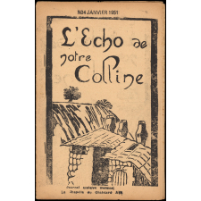 Journal scolaire Freinet. L'écho de notre colline. N°4, janvier, 1951.