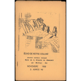 Journal scolaire Freinet. Echo de notre colline. N°2, novembre, 1952.
