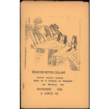 Journal scolaire Freinet. Echo de notre colline. N°2, novembre, 1952.