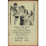 Journal scolaire Freinet. Echo de notre colline. N°5, février, 1954.