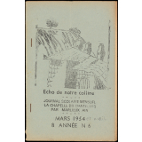 Journal scolaire Freinet. Echo de notre colline. N°6, mars, 1954.
