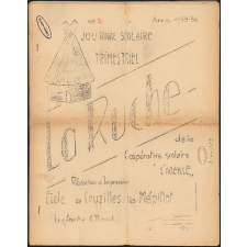 Journal scolaire Freinet. La ruche. N°2, 1953-1954.