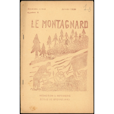 Journal scolaire Freinet. Le Montagnard. N°4, janvier, 1939.