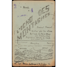 Journal scolaire Freinet. L'écho des montagnes. N°4, janvier, 1951.