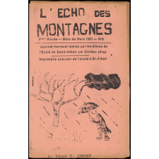 Journal scolaire Freinet. L'écho des montagnes. N°6, mars, 1951.