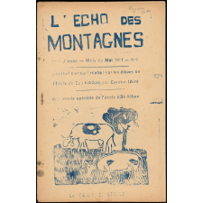Journal scolaire Freinet. L'écho des montagnes. N°6, mai, 1951.