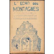 Journal scolaire Freinet. L'écho des montagnes. N°7, juin, 1951.