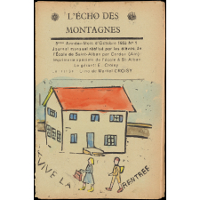 Journal scolaire Freinet. L'écho des montagnes. N°1, octobre, 1953.