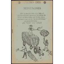 Journal scolaire Freinet. L'écho des montagnes. N°7, avril mai juin, 1954.