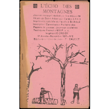 Journal scolaire Freinet. L'écho des montagnes. N°2, novembre, 1956.