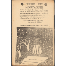 Journal scolaire Freinet. L'écho des montagnes. N°4, janvier, 1957.