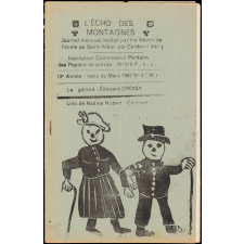 Journal scolaire Freinet. L'écho des montagnes. N°5, mars, 1962.