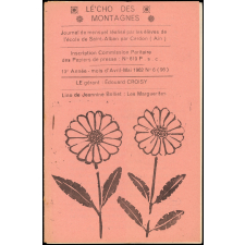 Journal scolaire Freinet. L'écho des montagnes. N°6, avril mai, 1962.