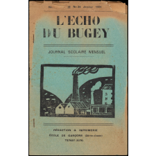 Journal scolaire Freinet. L'écho du Bugey. N°24, janvier, 1951.
