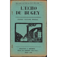 Journal scolaire Freinet. L'écho du Bugey. N°25, février mars, 1951.