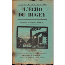 Journal scolaire Freinet. L'écho du Bugey. N°26, avril, 1951.