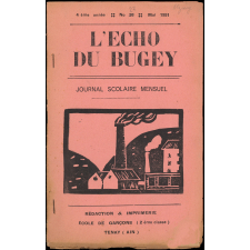 Journal scolaire Freinet. L'écho du Bugey. [N°27], mai, 1951.