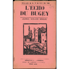 Journal scolaire Freinet. L'écho du Bugey. N°33, avril mai, 1952.