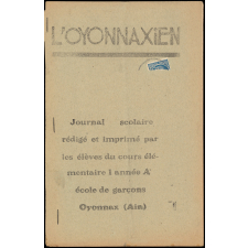 Journal scolaire Freinet. L'oyonnaxien. [1948].