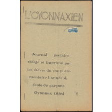 Journal scolaire Freinet. L'oyonnaxien. [1948].