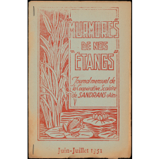 Journal scolaire Freinet. Murmures de nos étangs. Juin juillet, 1951.