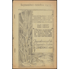 Journal scolaire Freinet. Murmures de nos étangs. Septembre octobre, 1953.