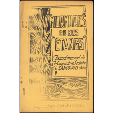 Journal scolaire Freinet. Murmures de nos étangs. Septembre octobre, 1954.