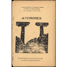 Journal scolaire Freinet. Anémones. N°2, novembre, 1950.