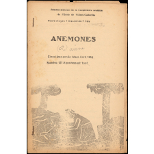 Journal scolaire Freinet. Anémones. Mars avril, 1953.