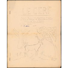 Journal scolaire Freinet. Le cerf. N°5, mars, 1958.