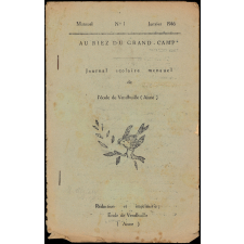 Journal scolaire Freinet. Au riez du Grand Camp. N°1, janvier, 1946.