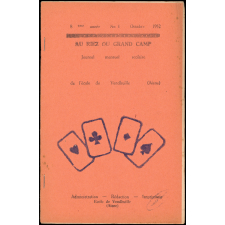 Journal scolaire Freinet. Au riez du Grand Camp. N°1, octobre, 1952.