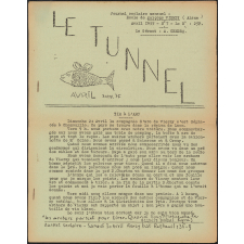 Journal scolaire Freinet. Le tunnel. N°7, avril, 1955.