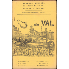 Journal scolaire Freinet. De val en plaine. N°1, février, 1951.