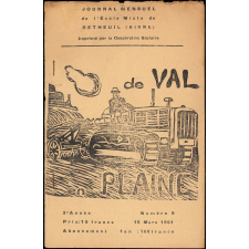 Journal scolaire Freinet. De val en plaine. N°5, mars, 1951.