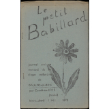 Journal scolaire Freinet. Le petit babillard.N°3, mars avril, 1948.