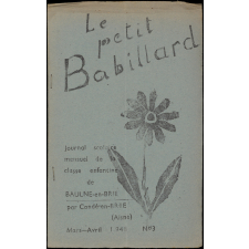 Journal scolaire Freinet. Le petit babillard.N°3, mars avril, 1948.