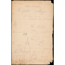 Journal scolaire Freinet. Le petit village. N°1, octobre, [1950].