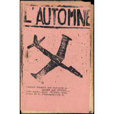 Journal scolaire Freinet. L'automne. N°1, octobre, 1954.