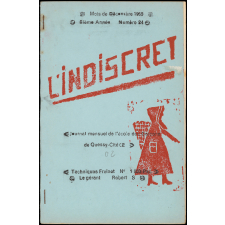 Journal scolaire Freinet. L'indiscret. N°24, décembre, 1965.