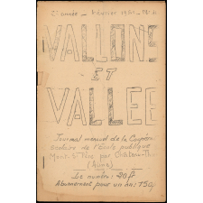 Journal scolaire Freinet. Vallons et vallée. N°4, février, 1951.