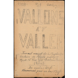 Journal scolaire Freinet. Vallons et vallée. N°1, octobre, 1950.