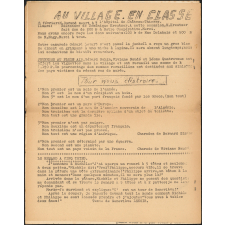 Journal scolaire Freinet. Vallons et vallée. N°4, 1952-1953.