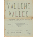 Journal scolaire Freinet. Vallons et vallée. N°1-2, octobre-novembre, 1955.