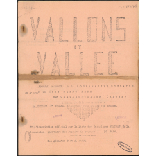 Journal scolaire Freinet. Vallons et vallée. N°5-6, février mars, 1958.