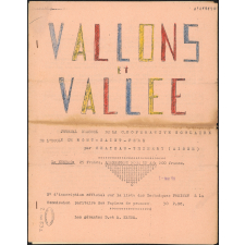 Journal scolaire Freinet. Vallons et vallée. Mars, 1959.
