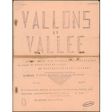 Journal scolaire Freinet. Vallons et vallée. N°7-8, mai juin, 1958.