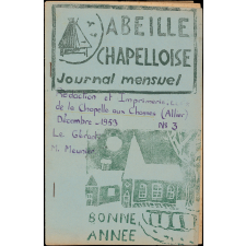 Journal scolaire Freinet. Abeille chapelloise. N°3, décembre, 1953.