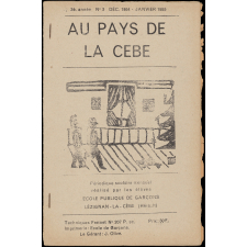 Journal scolaire Freinet. Au pays de la Cèbe. N°3, janvier, 1955.