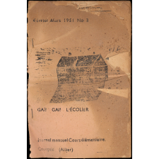 Journal scolaire Freinet. Gai ! Gai ! L'écolier. N°3, février mars, 1951.